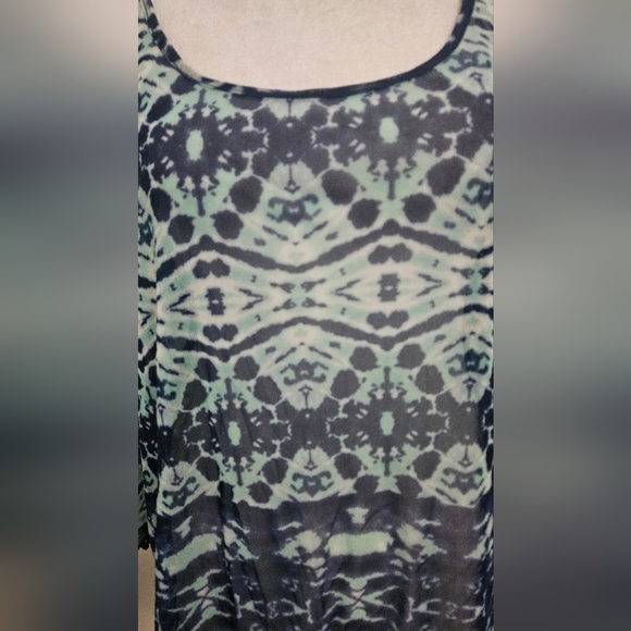 INC International Concepts BEACH Boho Printed Sheer Tassel Coverup. Size L NWT - Picture 6 of 10